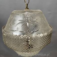Żyrandol KULA, lampa szklana, sufitowa, antyczna