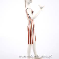 New Look Kobieta z ptakiem Drasche Węgry lata 60te  wys. 23cm