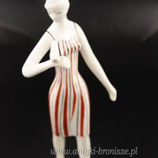 New Look Kobieta z ptakiem Drasche Węgry lata 60te  wys. 23cm