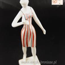New Look Kobieta z ptakiem Drasche Węgry lata 60te  wys. 23cm