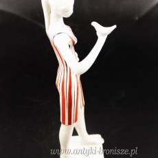New Look Kobieta z ptakiem Drasche Węgry lata 60te  wys. 23cm