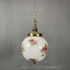 Żyrandol KULA, lampa szklana, sufitowa, antyczna