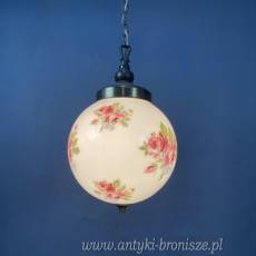 Żyrandol KULA, lampa szklana, sufitowa, antyczna