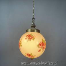 Żyrandol KULA, lampa szklana, sufitowa, antyczna