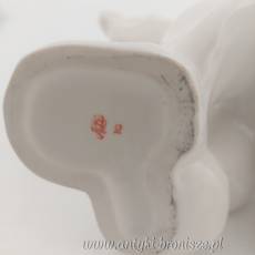 Figura porcelanowa niedźwiedzia Rosja Łomonosow lata 60.XXw