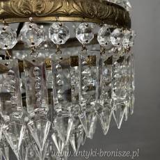 Antyczny żyrandol kryształowy GRUSZKA lampa sufitowa