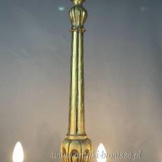 Żyrandol drewniany antyczny, lampa sufitowa