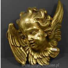 Glowa aniolka z pozlacanego gipsu (Ht.32 x 30cm) - poz.6895