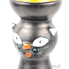 Kot świecznik węgierska ceramika artystyczna lata 60te wys.24cm