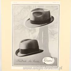 Reklama kapeluszy E.Sougez „L'Illustration” Paryż 1939r