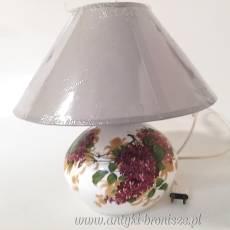 Lampa lampka szkło opalinowe, ręcznie malowane Francja lata 50te