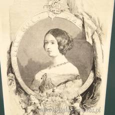Drzeworyt S.M. Victoria, królowa Anglii  Ed Morin koniec XIXw