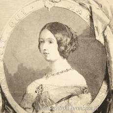 Drzeworyt S.M. Victoria, królowa Anglii  Ed Morin koniec XIXw