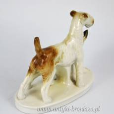 Dwa psy teriery Lippelsdorf  Niemcy lata 50/60te 13cm/15,5/7cm