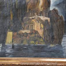 Wyspa umarłych A. Böcklin kopia S.Zacharow 1926 r Wymiar 62/96cm