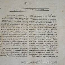 Starodruk Gazeta Krakowska z dodatkiem nr. 34 z 28.04 1799r papier czerpany