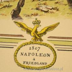 Napoleon pod Frydlandem druk rysunku Daniel Devreaux Francja lata 50te