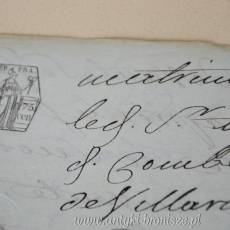 Francuski dokument notarialny z 1806r z pieczęciami i znakiem wodnym
