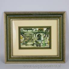 Obrazek Vintage „Sklep z zabawkami” w 3D Anton Pieck Holandia poł XXw