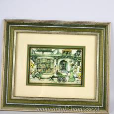Obrazek Vintage „Sklep z zabawkami” w 3D Anton Pieck Holandia poł XXw