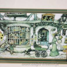Obrazek Vintage „Sklep z zabawkami” w 3D Anton Pieck Holandia poł XXw
