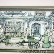 Obrazek Vintage „Sklep z zabawkami” w 3D Anton Pieck Holandia poł XXw