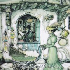 Obrazek Vintage „Sklep z zabawkami” w 3D Anton Pieck Holandia poł XXw