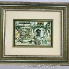 Obrazek Vintage „Sklep z zabawkami” w 3D Anton Pieck Holandia poł XXw