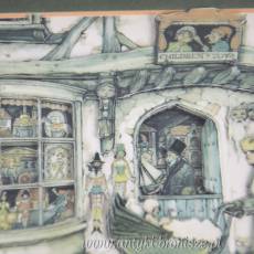 Obrazek Vintage „Sklep z zabawkami” w 3D Anton Pieck Holandia poł XXw