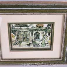 Obrazek Vintage „Sklep z zabawkami” w 3D Anton Pieck Holandia poł XXw