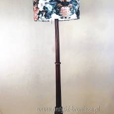 Lampa podłogowa drewniana mahoń Anglia lata 20te  188cm