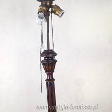 Lampa podłogowa drewniana mahoń Anglia lata 20te  188cm