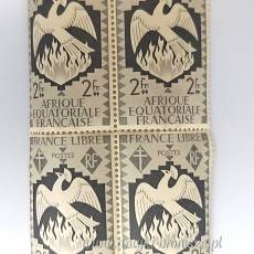 Znaczek kolonialny Wolnych Francuzów Afryka Równikowa 1941r Projektant Edmund Dulac