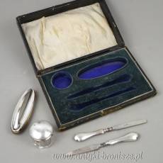 Zestaw do manicure art deco srebro Anglia Birmingham 1905r