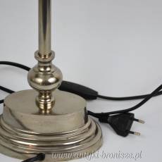 Lampa chromowana L&L Collections Holandia lata 80/90te abażur nowy wys.54/71cm