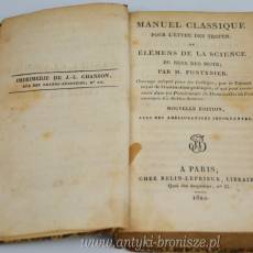 Manuel classique pour l'étude des tropes … Pierre Fontanie Paryż 1822r.