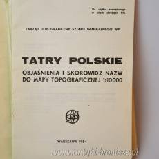 Tatry Polskie wojskowe mapy topograficzne 1984r 14 arkuszy plus książka