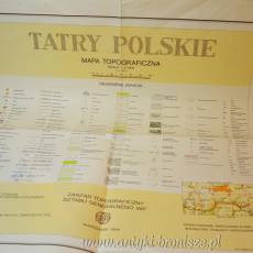 Tatry Polskie wojskowe mapy topograficzne 1984r 14 arkuszy plus książka