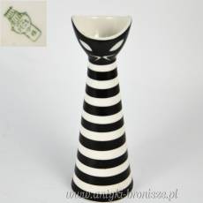 Wazonik kot sygnowany Zsolnay dekoracja a'la picasso porcelana węgierska lata 60-te