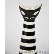 Wazonik kot sygnowany Zsolnay dekoracja a'la picasso porcelana węgierska lata 60-te