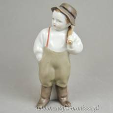 Chłopiec z dzbanem art deco Andreas Sinko Zsolnay lata30te wys.19cm