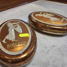 Pudelka "TOKLAT-crée pastilles" - z dekoracja "caméa" na wieczku-2 szt.- poz. 4276