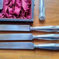 Nakrycia stolowe:  Srebrne Noze Srednie - 12szt. w etui z certyfikatem - poz. 846-2