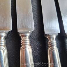 Nakrycia stolowe:  Srebrne Noze Srednie - 12szt. w etui z certyfikatem - poz. 846-2