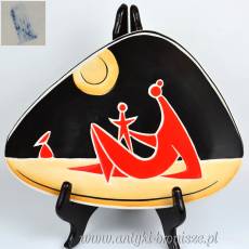Patera art deco Zsolnay Török János węgierska porcelana lata 60te 29cm