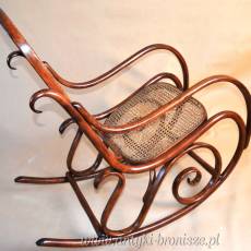 Fotel gięty bujak Thonet ok.1900r. po renowacji drewna