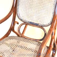 Fotel gięty bujak Thonet ok.1900r. po renowacji drewna