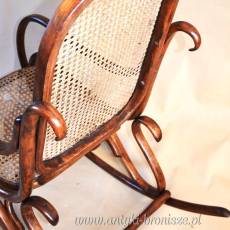 Fotel gięty bujak Thonet ok.1900r. po renowacji drewna