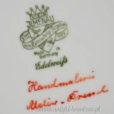 Zestaw śniadaniowy Ilmenau Graf von Henneberg Edelweiss (szarotka) Niemcy poł.XXw