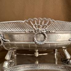 ŻARDYNIERA - Koch&Bergfeld SREBRO kryształ BREMMEN 2610g